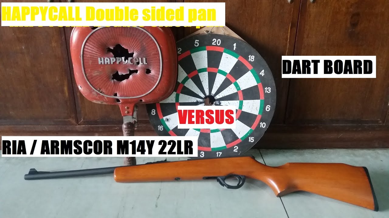 RIA M14Y 22lr vs HAPPY CALL double sided pan and DART BOARD