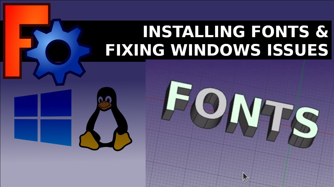 FreeCAD: проблема со шрифтами в Windows, способы решения, поиск и установка шрифтов в Ubuntu и Wi...