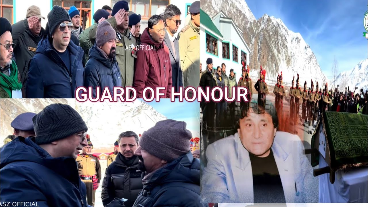 Chief Secretary, DGP and other senior officers joined the Guard of Honour to Late Qamar Ali Akhoon.