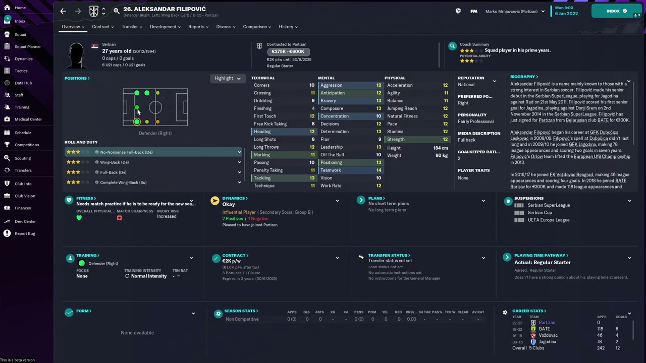 FM 23 BETA Partizan - Football Manager 2023 BETA