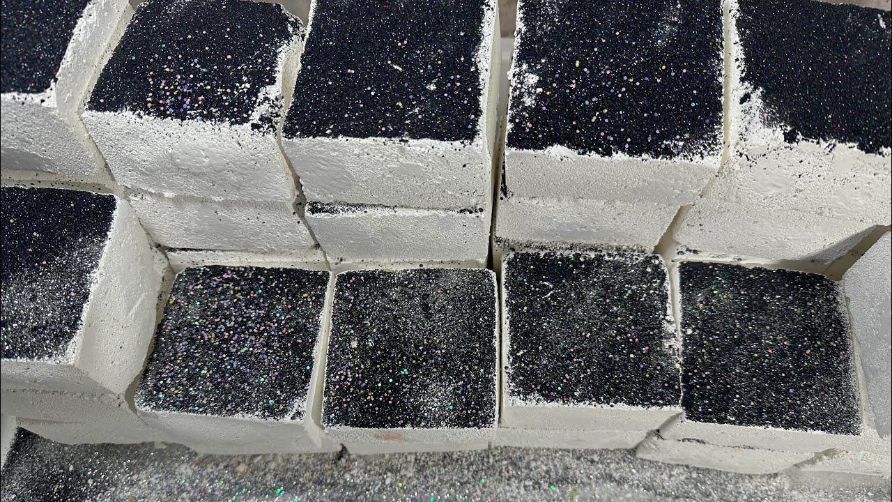 Black Glitter over AGI's Homemade Chalk