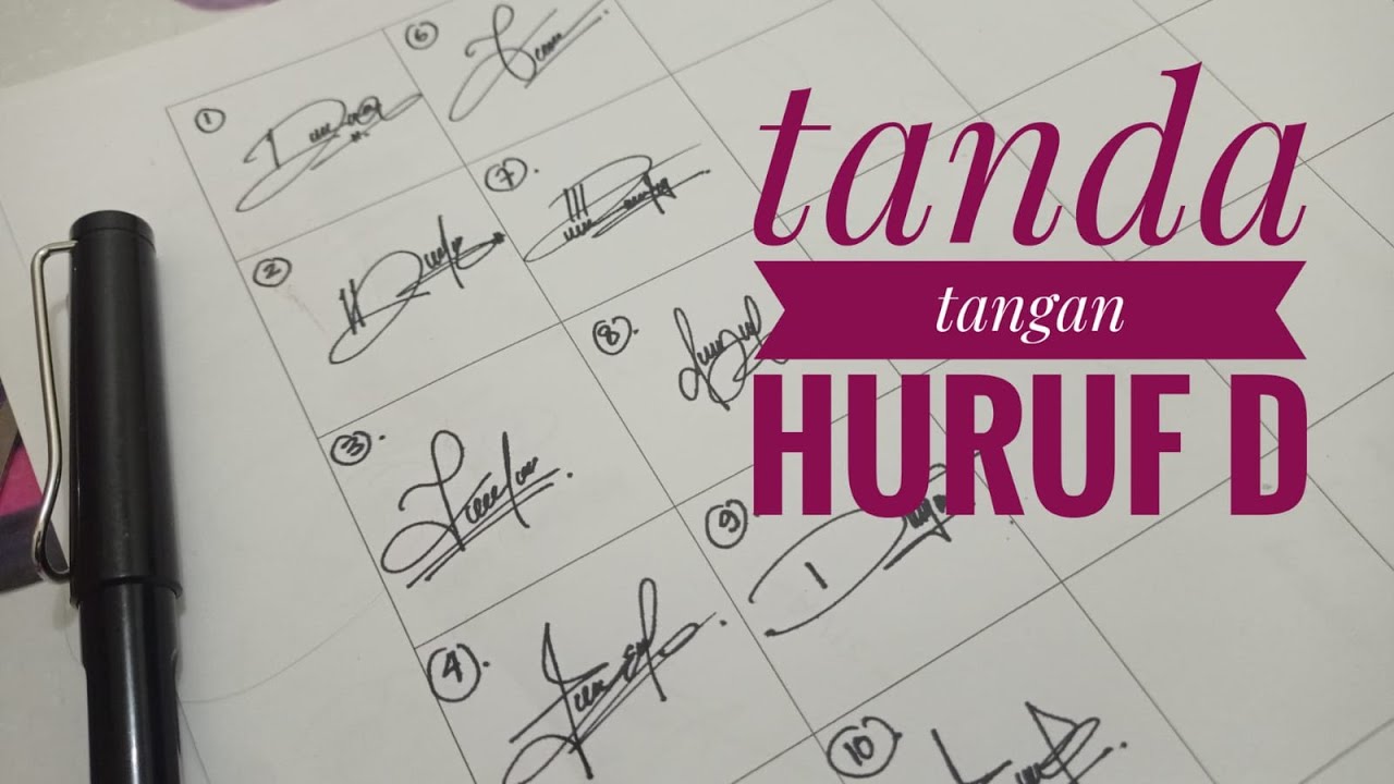 10 Inspirasi Tanda Tangan Huruf D