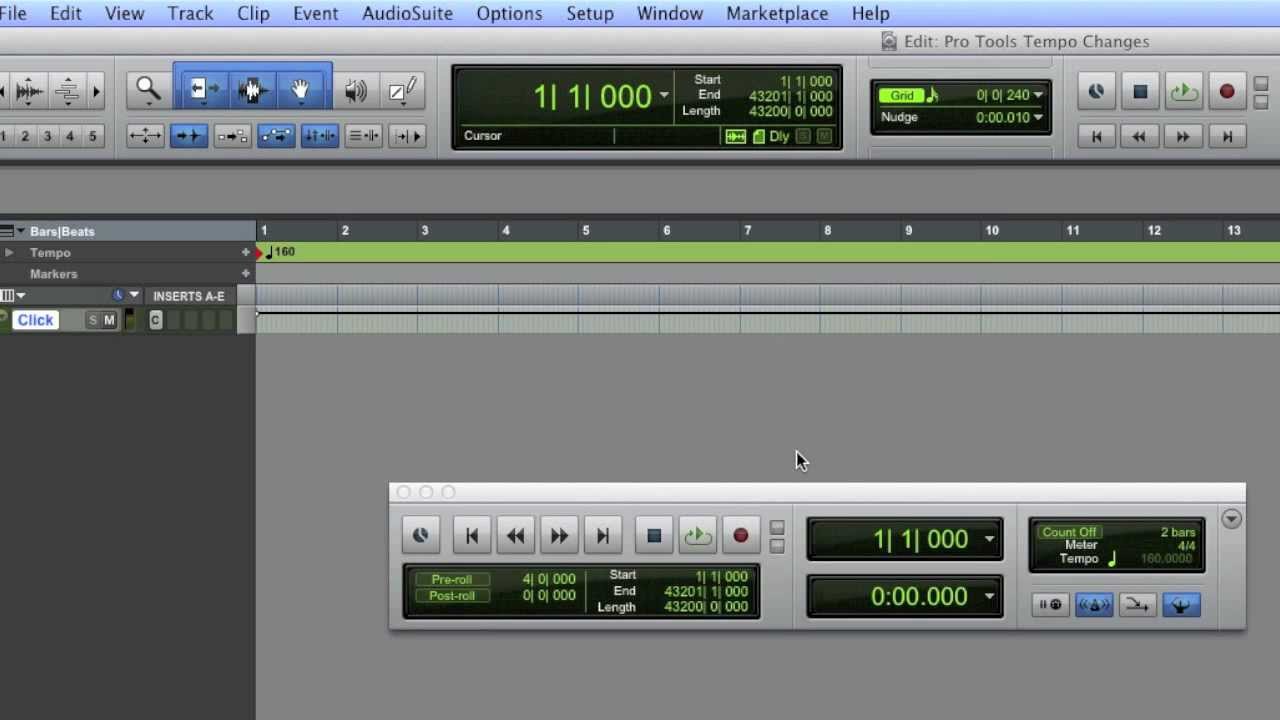 How To Create Tempo Changes In Pro Tools - TheRecordingRevolution.com