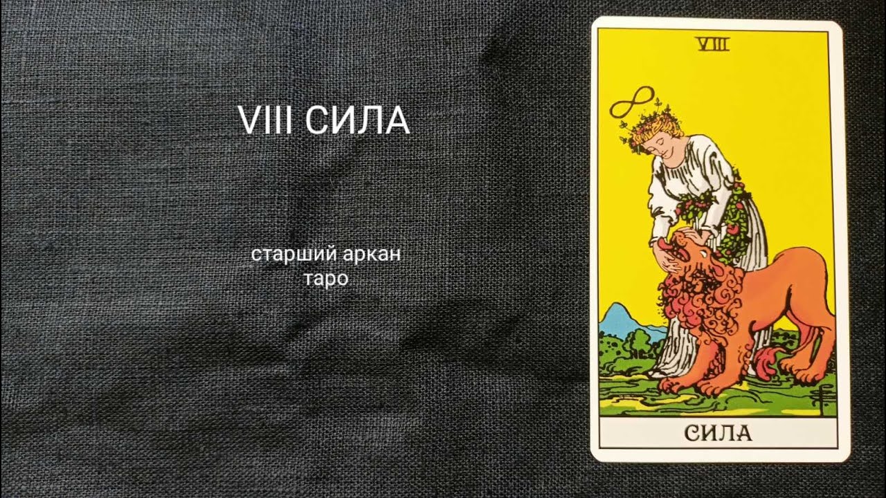 8 СИЛА. Описание значений старшего аркана таро по классической системе Райдера-Уэйта-Смит.