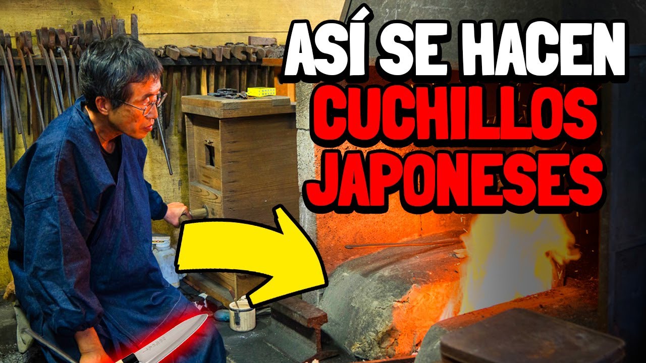 Como se hacen los CUCHILLOS JAPONESES [Proceso de fabricacion Artesano]