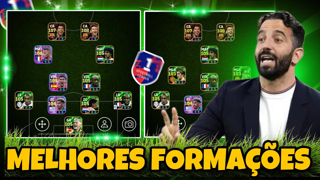 10 MELHORES FORMÇÕES PARA JOGAR NO CONTRA ATAQUE RAPIDO NO EFOOTBALL 2025 MOBILE