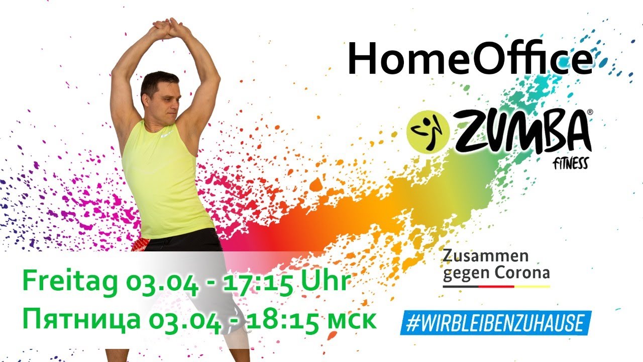 30 min Zumba Workout Dance Fitness Live | Home Office Zumba #4 - von 03.04