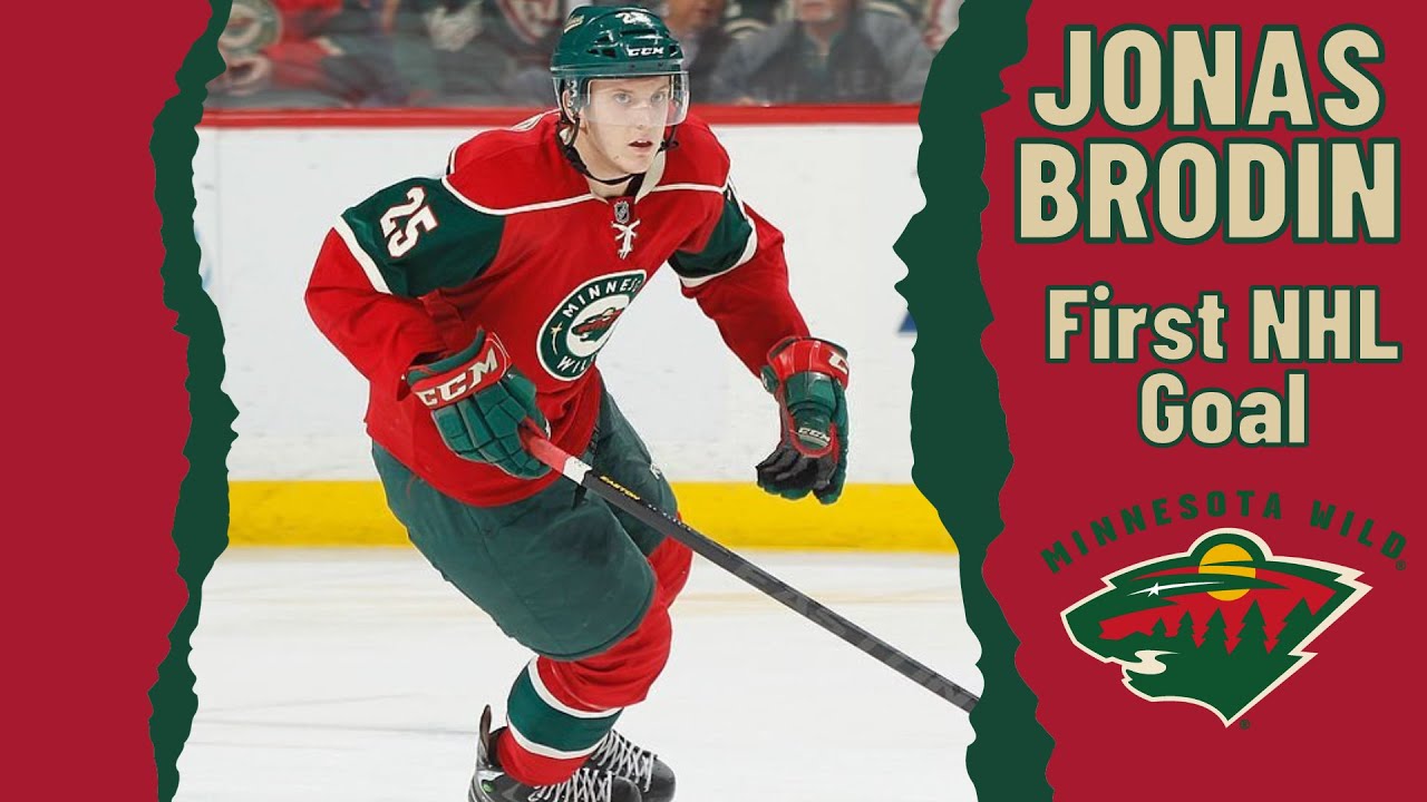 Jonas Brodin #25 (Minnesota Wild) first NHL goal Mar 14, 2013 (Classic NHL)