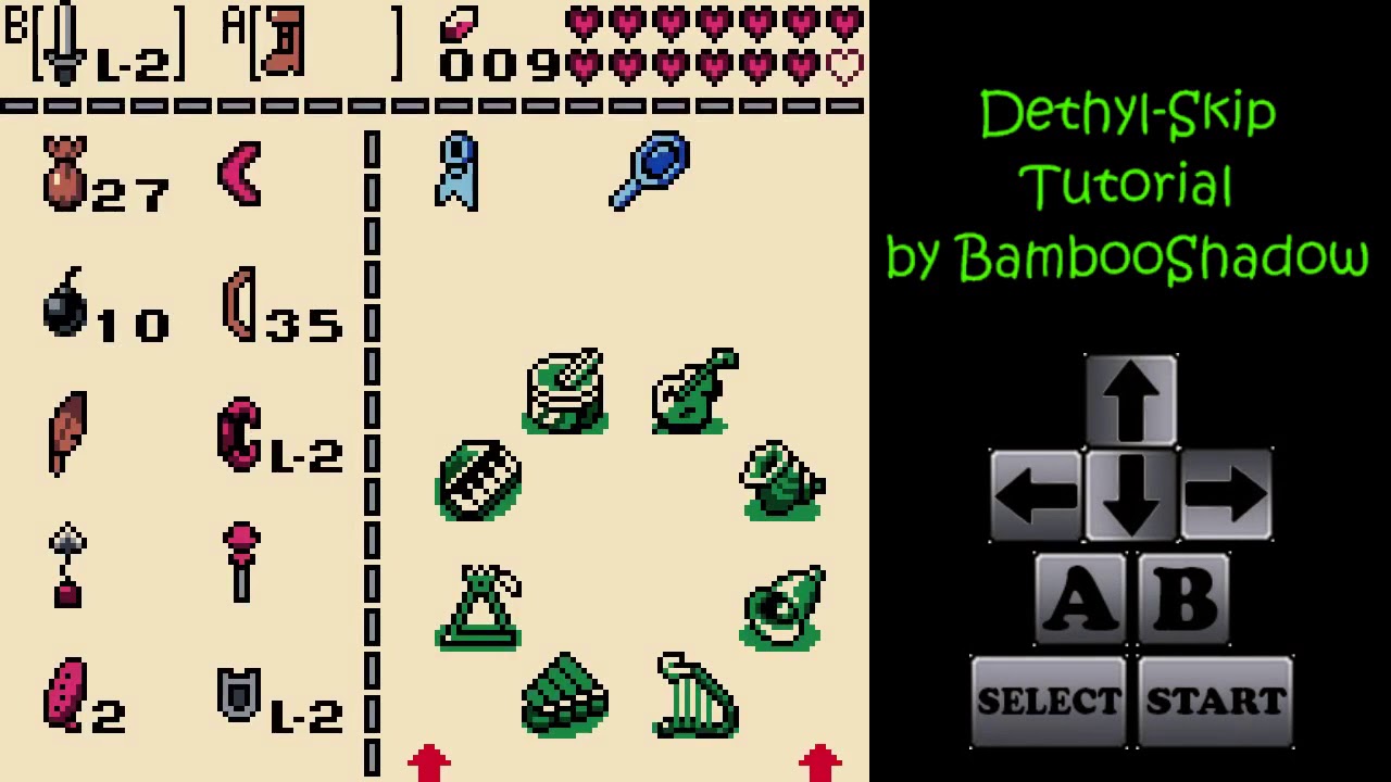 Zelda Link's Awakening DX Speedrun Tutorial Dethyl Skip