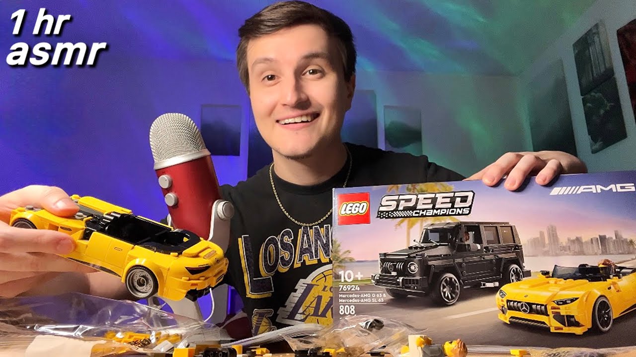 1 HOUR ASMR | Lego Building & Drinking with Me 🏎️💤