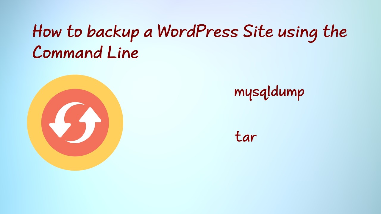 How to Backup a WordPress Site using the Command Line