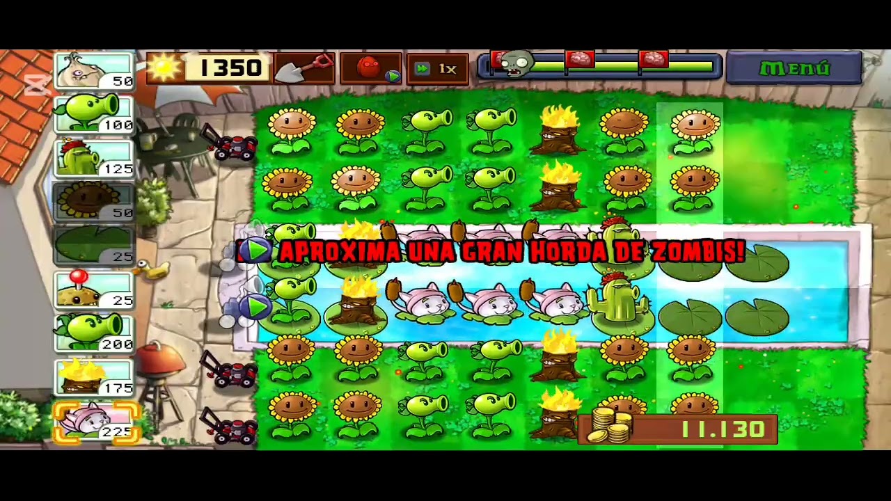 Plantas vs Zombies Aventura de la piscina/latizv12/ parte 9