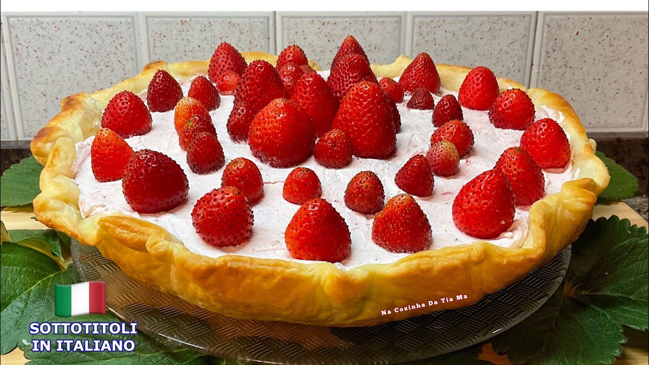Torta de Morango em Massa Folhada fresca, cremosa, deliciosa  #284