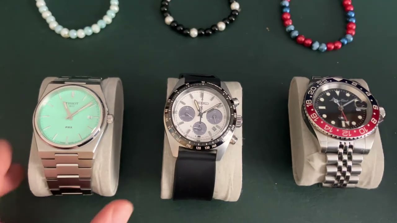 Сравнение роскошных часов в формате 4K – Tissot PRT Mint против Seiko Speedtimer против Mathey Ti...