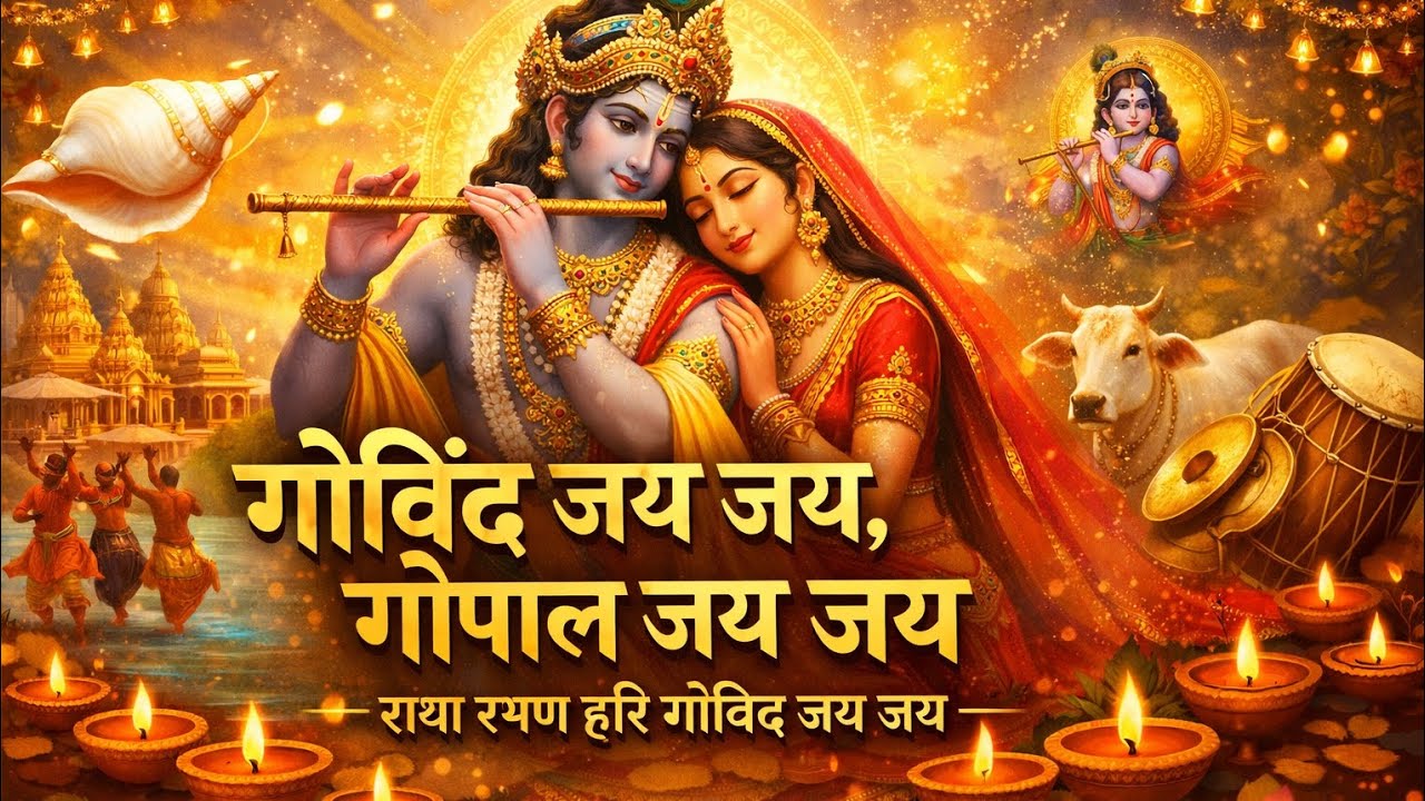 गोविंद जय जय गोपाल जय जय 🙏 ऐसा भजन जो मन को शांति दे | Radha Raman Hari | श्री कृष्ण भजन | Gang Vani