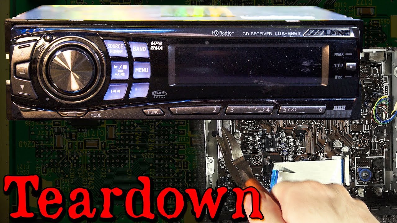 Ripping Apart a Car Stereo - Alpine CDA-9857 CD Receiver Teardown