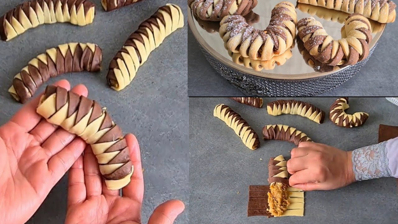 حلوى بحشوة تهبل حلوة سهلة وسريعة اقتصادية لسهرات رمضان  Recettes faciles et rapides