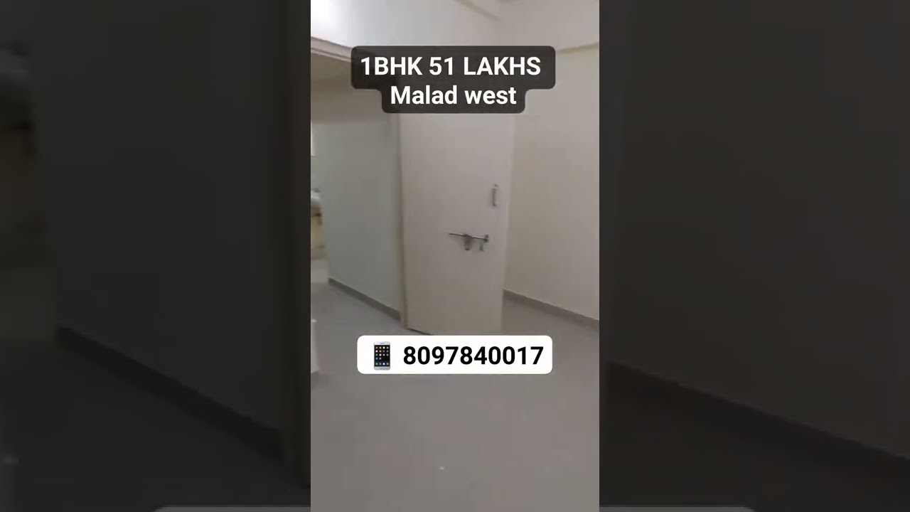 1bhk for sale at malad west MHADA 90% LOAN POSSIBLE, TRANSFERABLE, 1km from metro 🚉 station