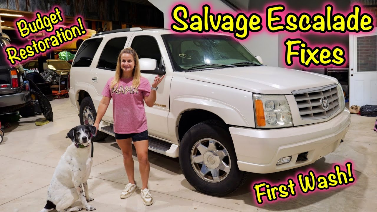 Un-totaled Escalade. Small Fixes = Big Improvement. Will the Driveway Ever Recover? @I Do Cars