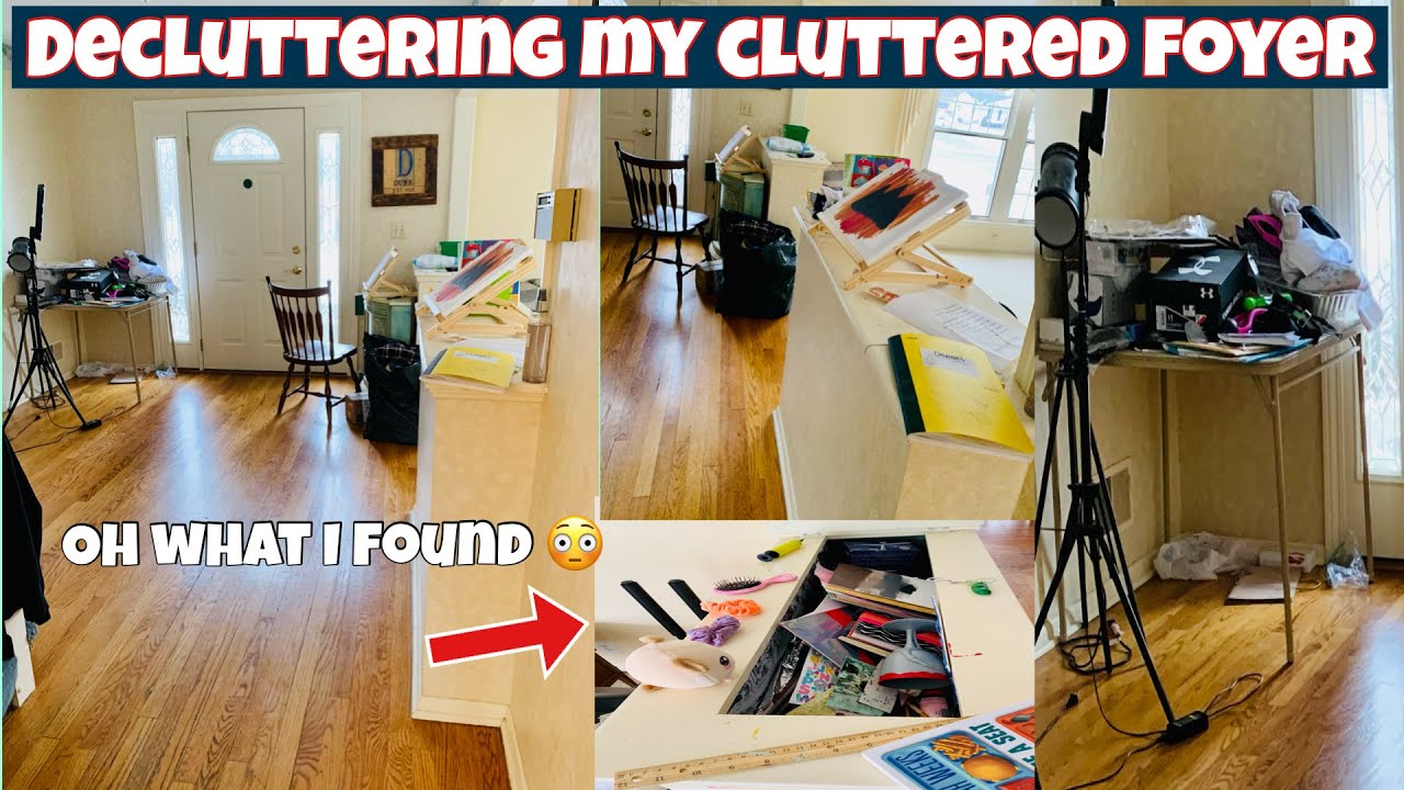 DECLUTTERING MY CLUTTERED FOYER/ Oh my gosh this is a special one for me! Come declutter with me ❤️