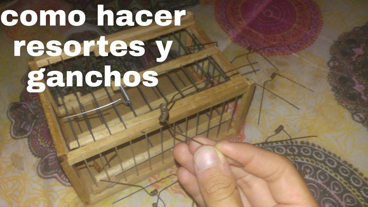 como hacer resortes y ganchos para las tramperas
