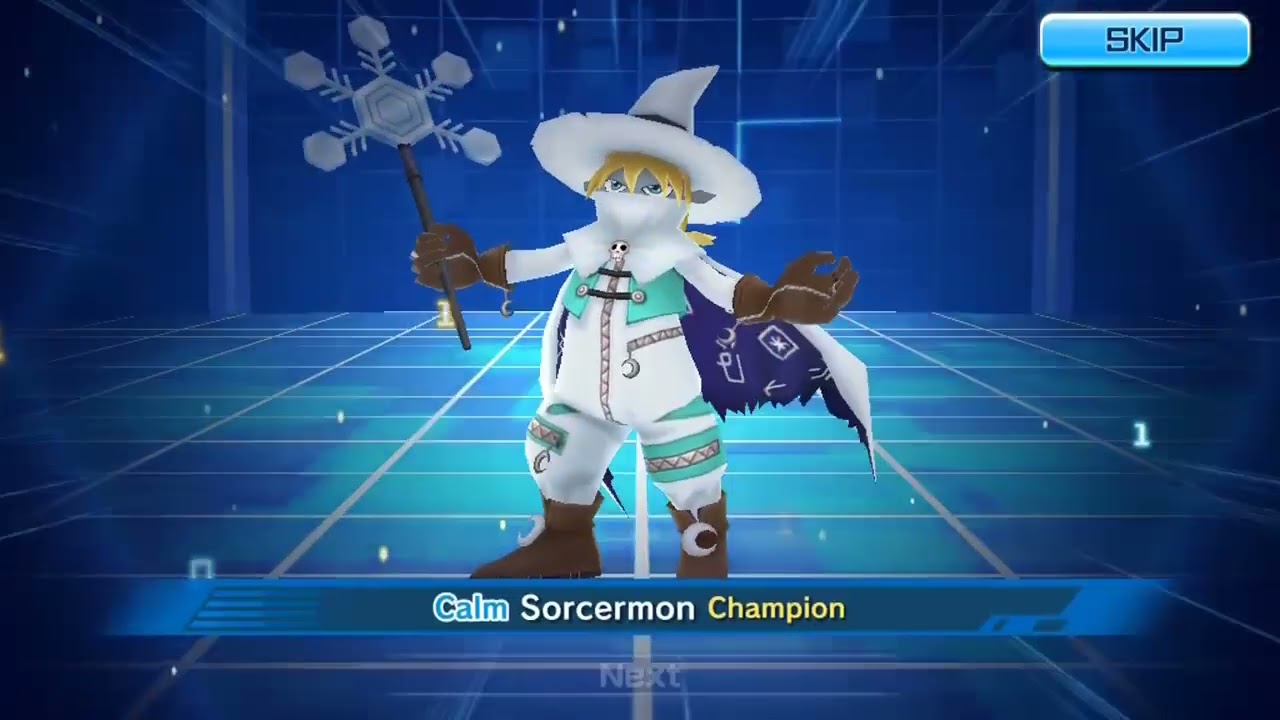 [Digimon ReArise] SnowAgumon digivolution to Sorcermon