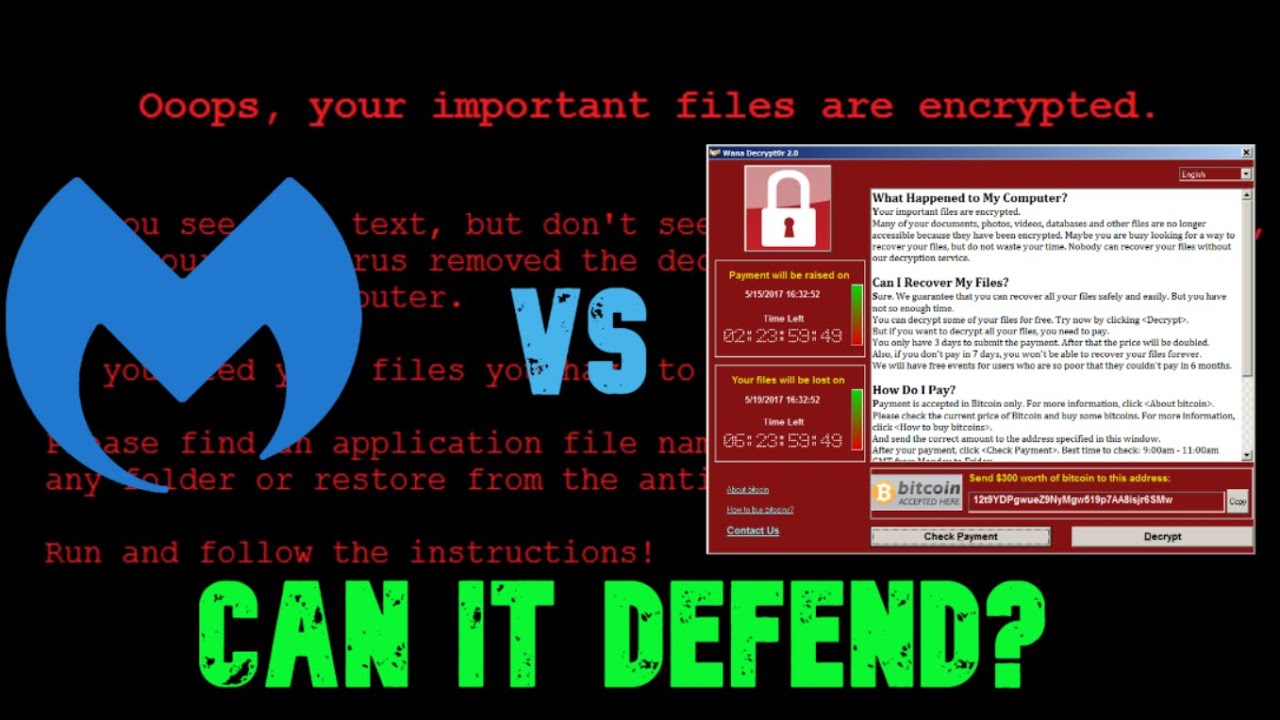 Antivirus Test #1 | Malwarebytes VS WannaCry Ransomware.