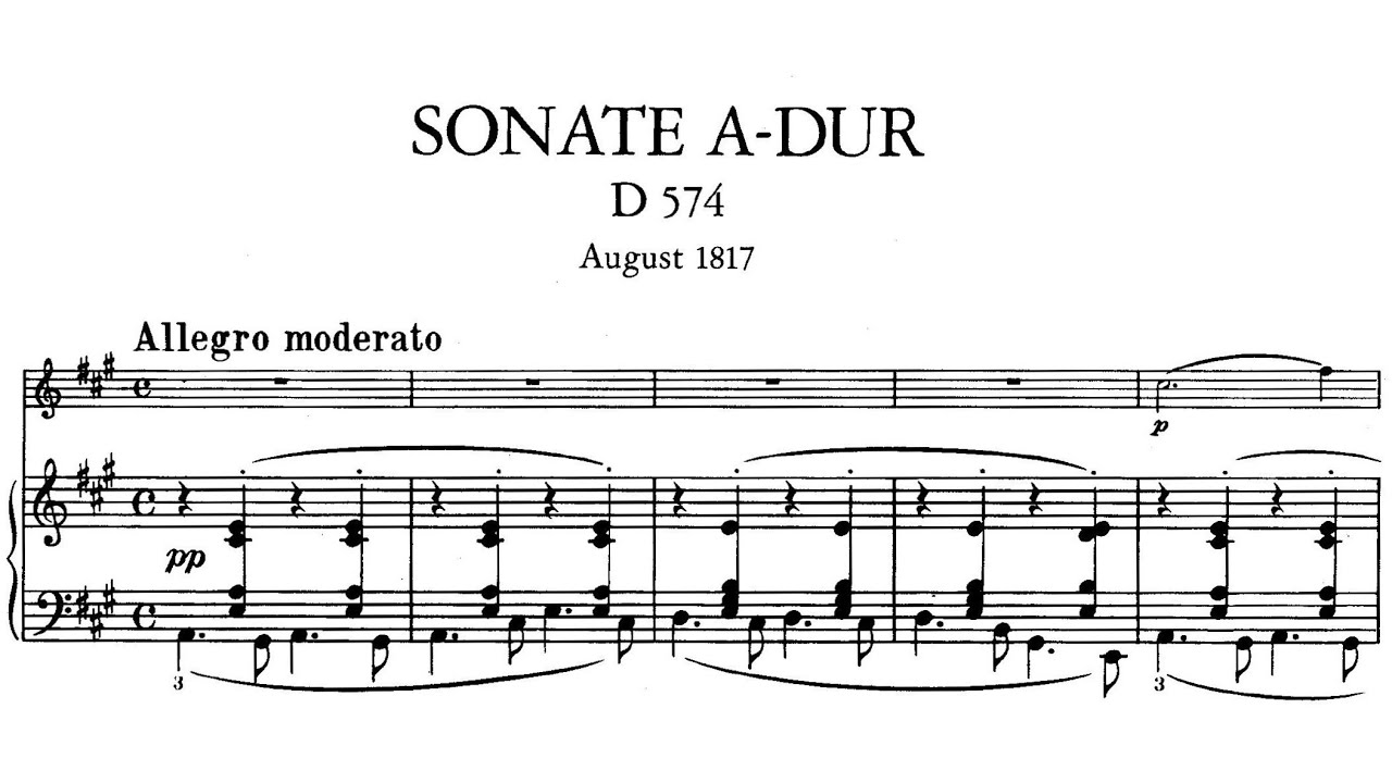 Franz Schubert - Violin Sonata in A Major, D. 574 