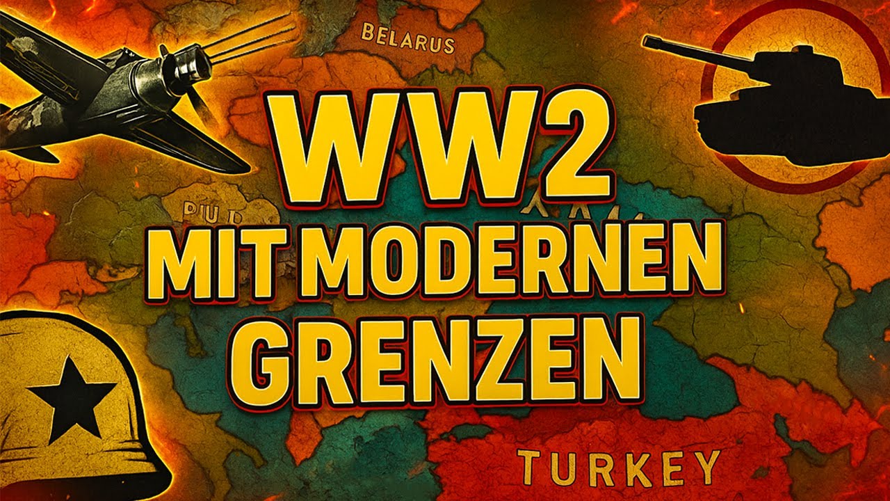 Der zweite Weltkrieg ABER mit MODERNEN GRENZEN | Hearts of Iron 4 Deutsch