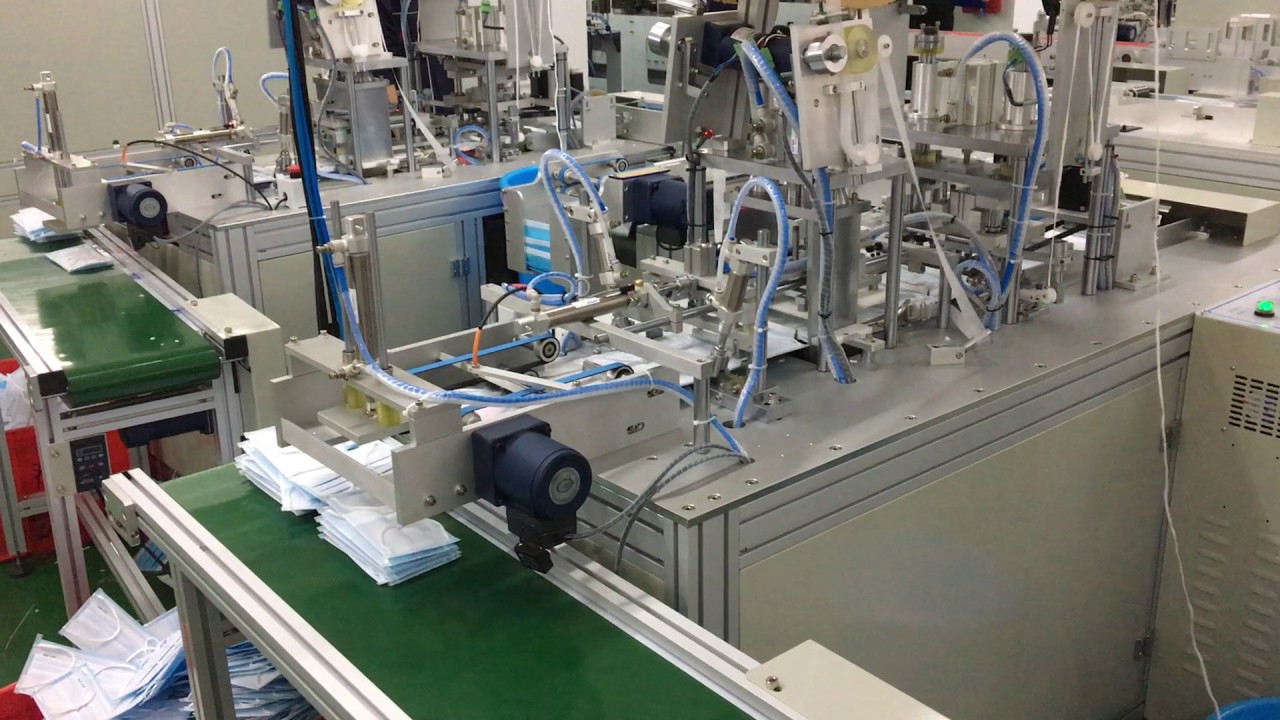 Fully automatic inside ear loop mask making machine with overturning functionDisplay