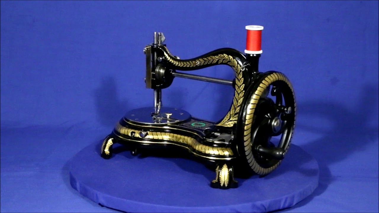 Antique Jones Swan Neck Sewing Machine   Before and After Restoration