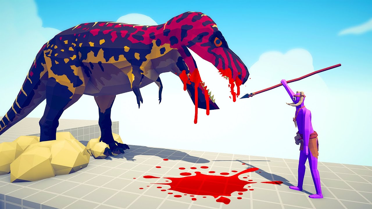 TYRANNOSAURUS REX ARMY vs EVERY GOD - Totally Accurate Battle Simulator TABS