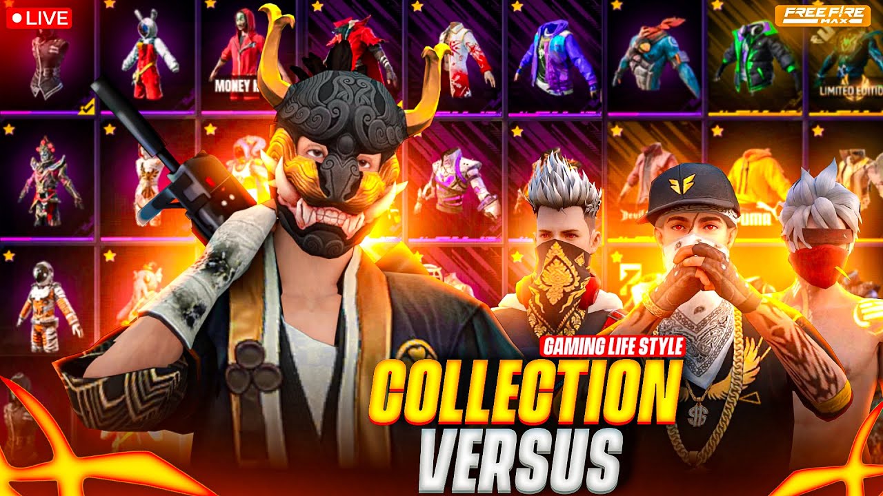 FREE FIRE COLLECTION VS LIVE 💀 GAMING LIFE STYLE LIVE 🔥 