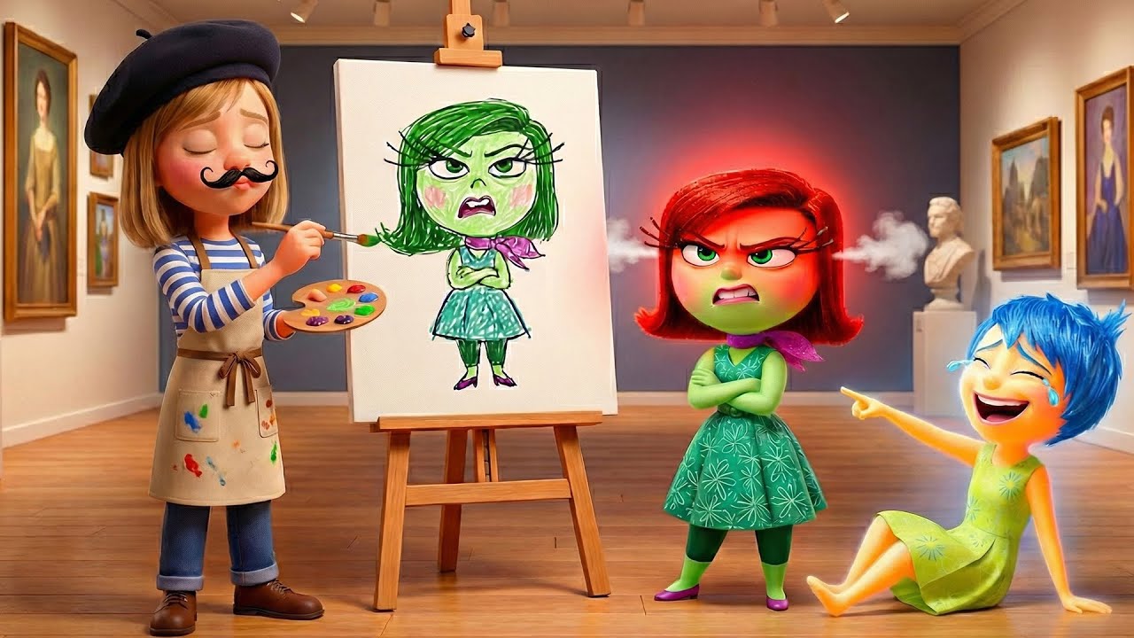 Who Painted That? Disgust’s Rage on Canvas Is Hilarious! 😂🔥| Inside Out Animation