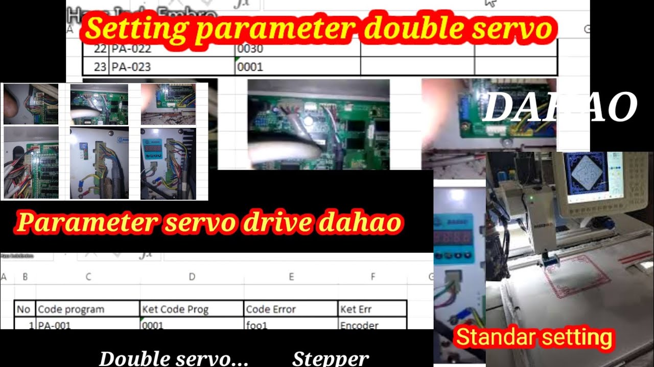 setting parameter dahao dobel servo || shaft motor stepper motor