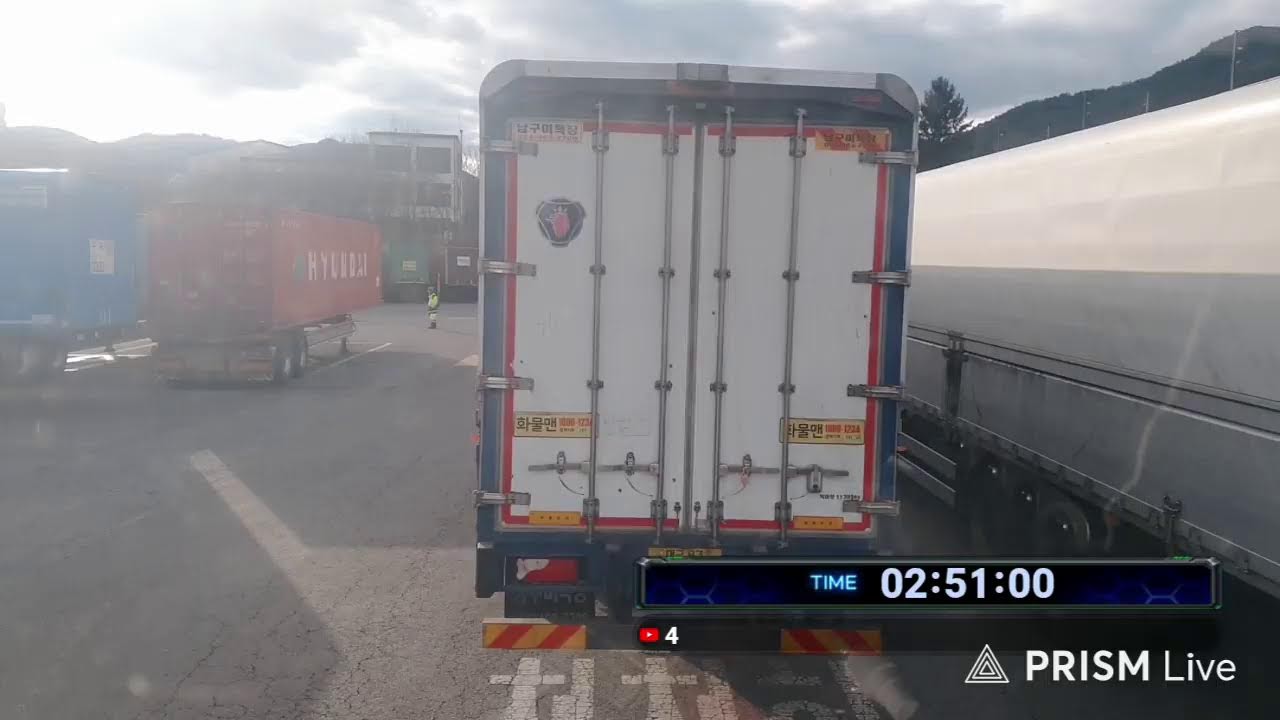 유로트럭 트레일러 드라이브 방송 택배 받으러 옥천 가즈아 Container Trailer 40FT Drive Livestreaming
