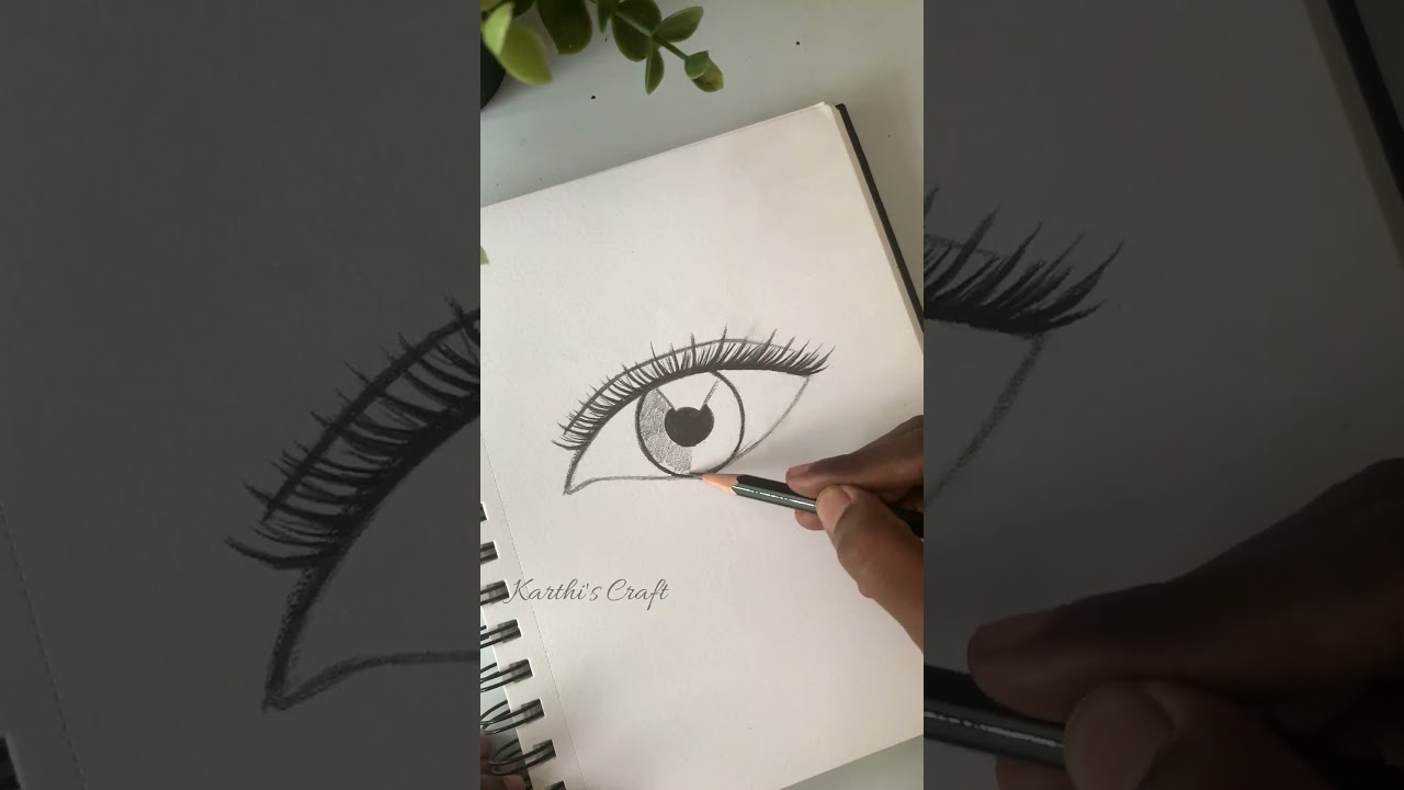 Realistic Eye Drawing 👁️#shortsfeed #shortsvideo #drawing #tutorialtamil #eyedrawing