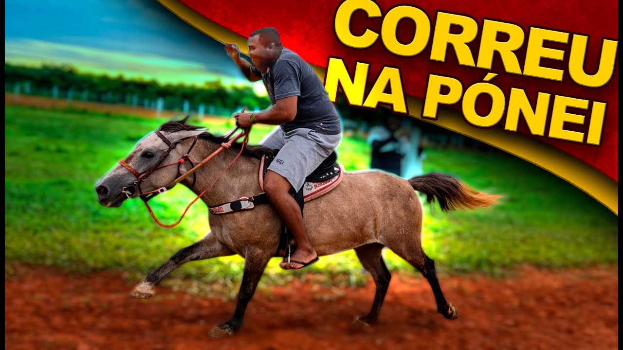 Ele correu na pónei