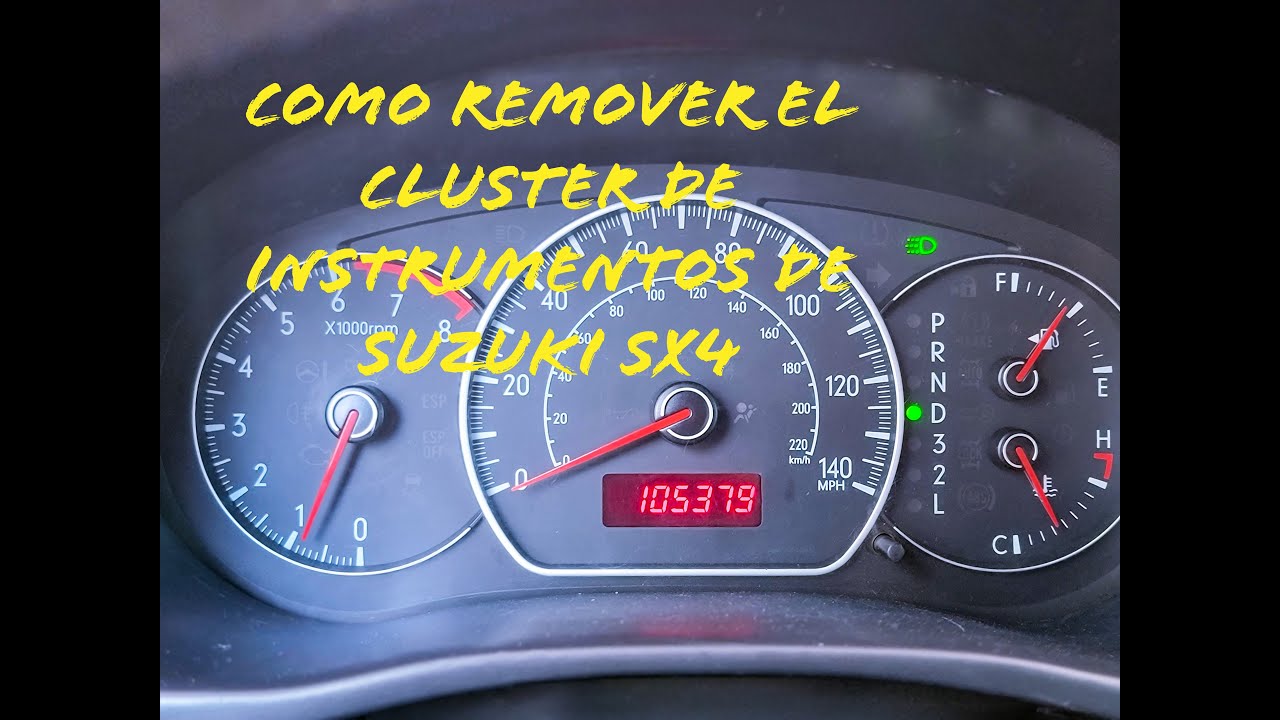 Como remover o quitar el cluster de instrumentos de una Suzuki SX4 2008