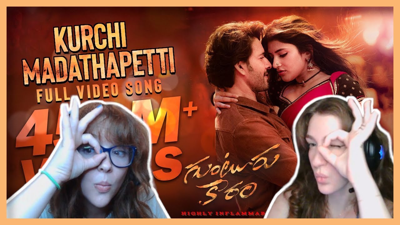 American Girls REACT to Kurchi Madathapetti | Guntur Kaaram | Mahesh Babu | Sreeleela