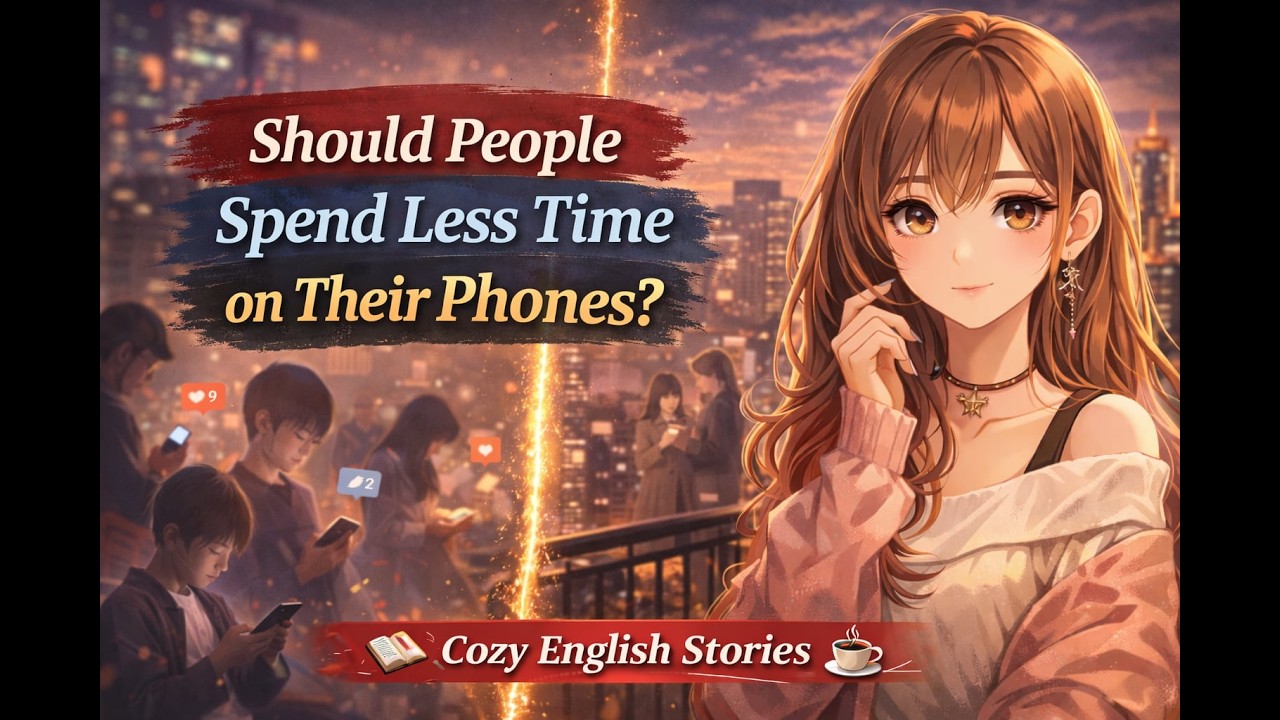 Should People Spend Less Time on Their Phone ?| Relaxing English