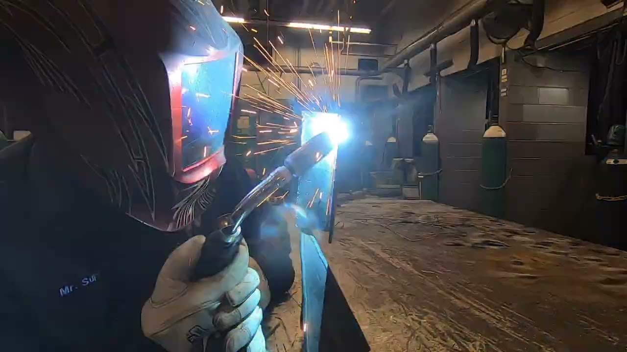 GMAW vertical down fillet weld