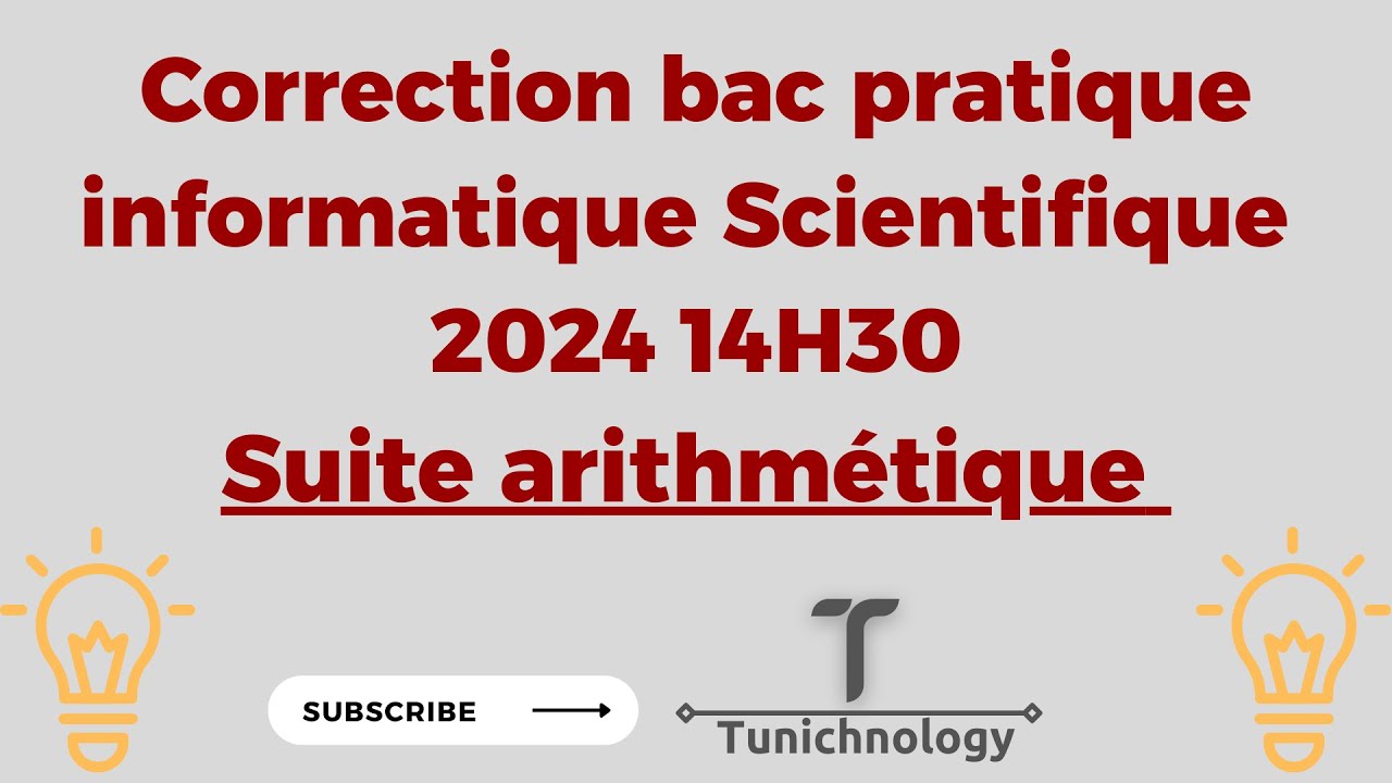 Correction bac pratique informatique 2024 14H30 : Suite arithmétique