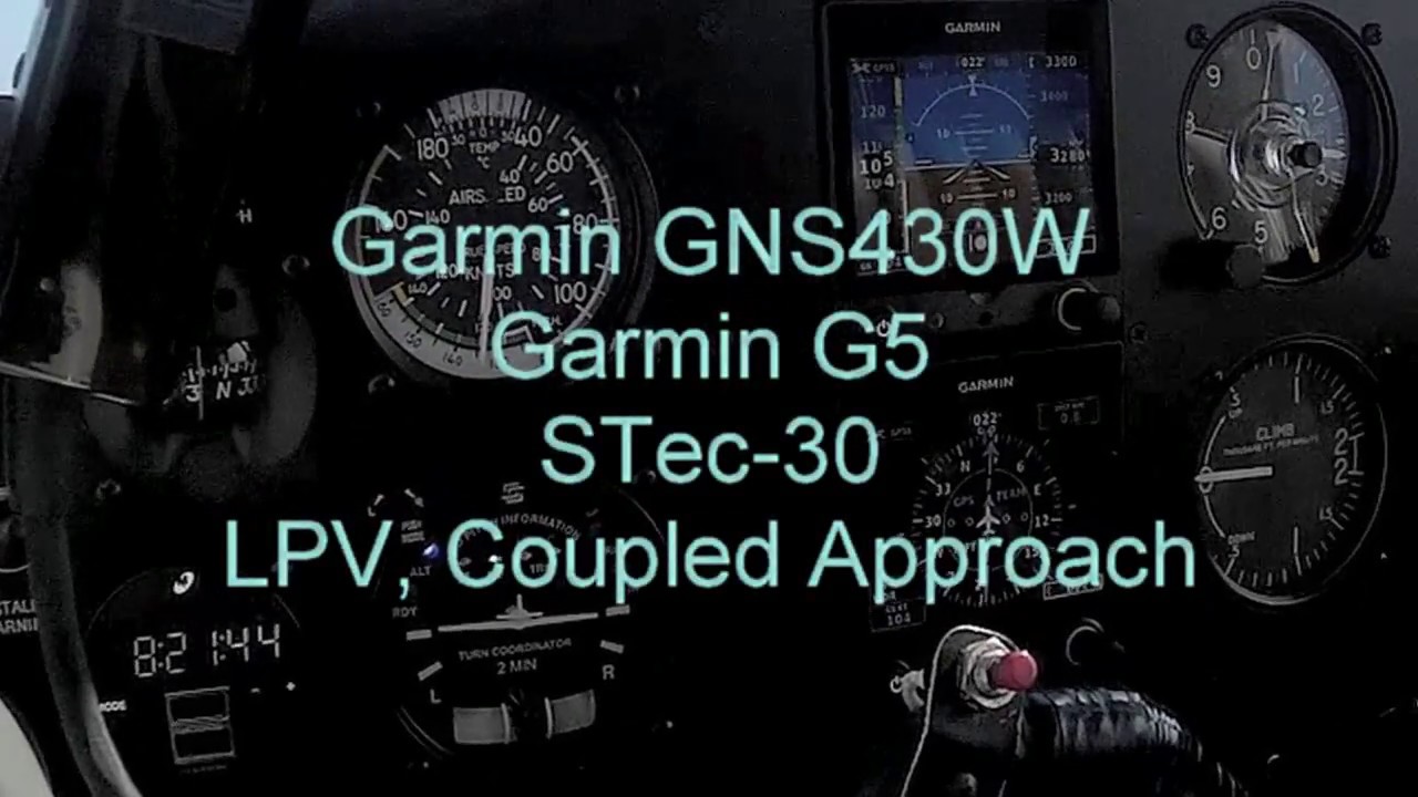 GNS430W, Dual G5, STec30 LPV Approach