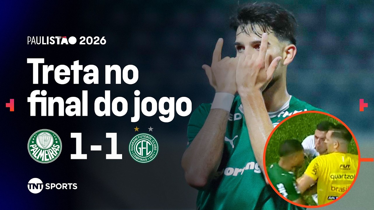 FLACO LÓPEZ E LUCCA CRAVAM, GOLEIROS BRILHAM E COMISSÕES TÉCNICAS BRIGAM | PALMEIRAS 1X1 GUARANI