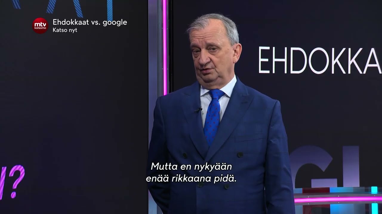 Pid&auml;tk&ouml; itse&auml;si rikkaana, Hjallis Harkimo? | Kaikki Ehdokkaat vs. google -jaksot MTV Katsomossa