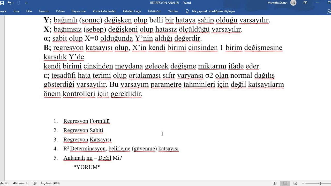 Regresyon Analizi II 2