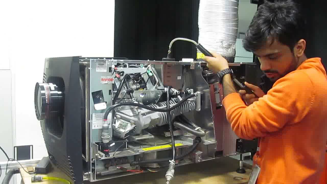 how to change coolant in barco projectors