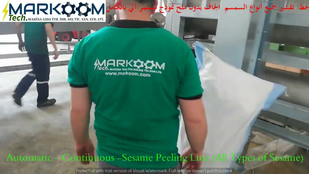 Dry sesame peeling line without salt Preparing white sesame