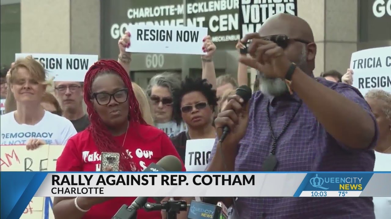 Rally against Rep. Cotham after switching to the Republican party